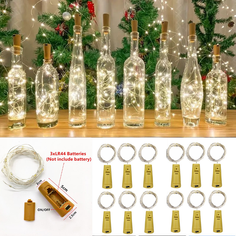 Decor Lighting Cork - ไฟประดับขวดไวน์ 6 ชิ้น 20 หลอด LED