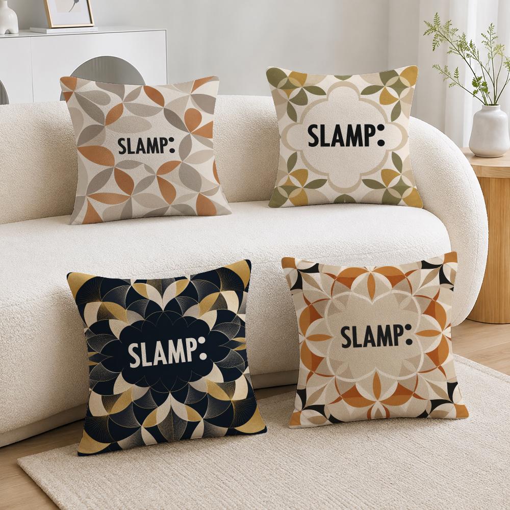 Home Decor Lighting Brands - ปลอกหมอนอิงแบรนด์ SLAMP ผ้ากำมะหยี่นุ่ม ปลอกหมอนอิงขนฟูสำหรับโซฟา ห้องนอน และตกแต่งบ้าน