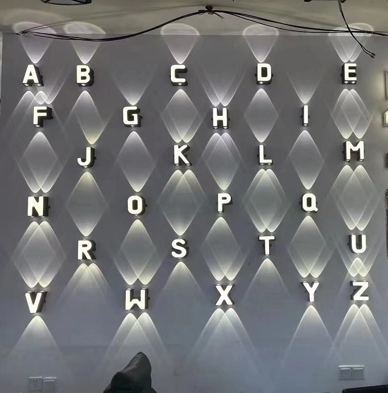 Lighting Decor Bedroom - ไฟติดผนังกันน้ำกลางแจ้ง IP65 ไฟตกแต่งภายในบ้าน ตกแต่งร้านค้า ร้านอาหาร ตัวอักษร