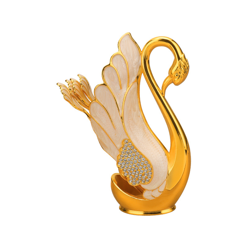 Home Decor Lighting Manufacturer - ผู้ผลิตขายส่งช้อนรูปหงส์ประดับเพชรสไตล์ยุโรปหรูหราเบาๆ ของตกแต่งบ้านรูปหงส์สำหรับใส่ผลไม้