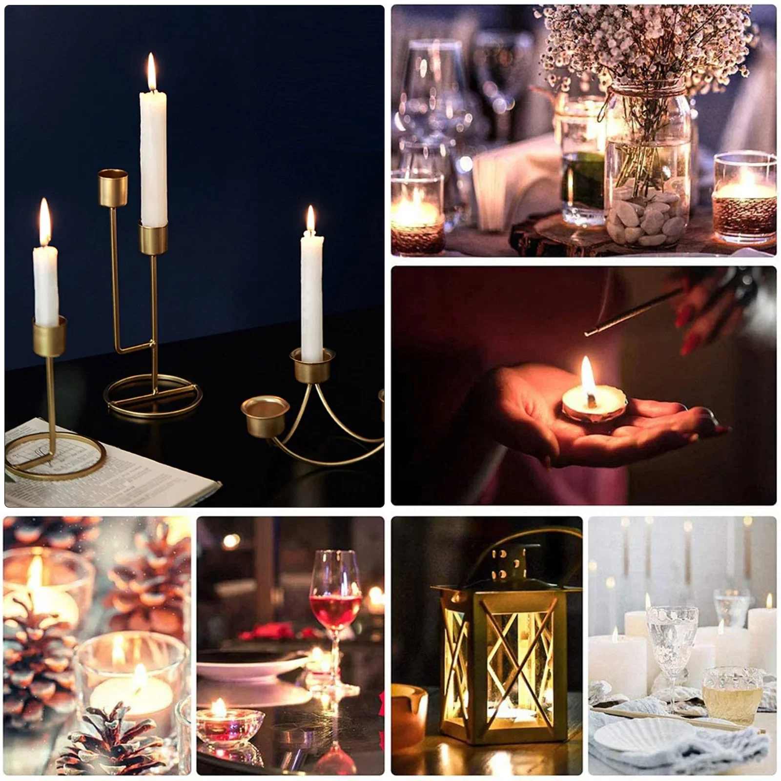 อุปกรณ์เสริมเชิงเทียนโลหะตกแต่ - Home Decor Lighting Brands บทวิจารณ์และราคา