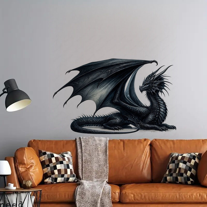 Fiery Majestic Dragon สติกเกอร - Lighting Mcqueen Bedroom Decor บทวิจารณ์และราคา