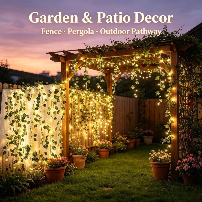 ไฟประดับใบไม้เทียม LED ความยาว - Garden Lighting Decor บทวิจารณ์และราคา