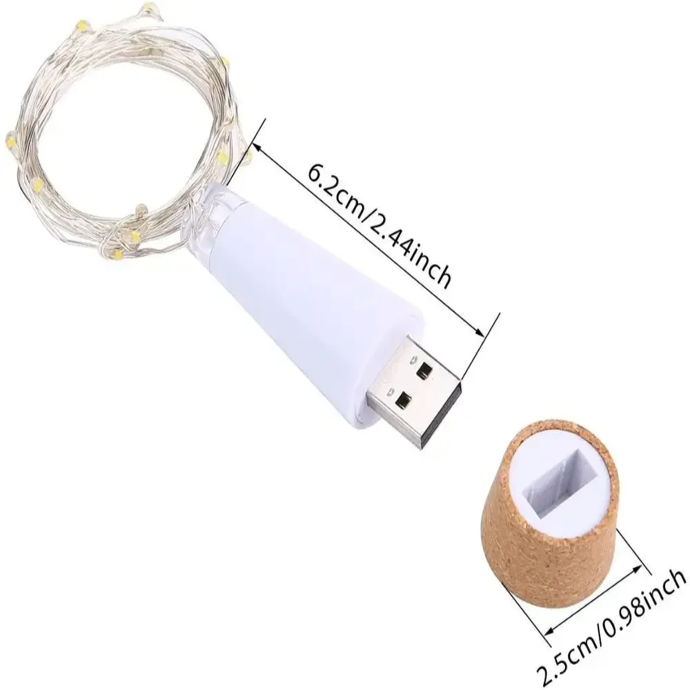 20 LEDs Cork ขวดไฟ Fairy USB ช - Decor Lighting Cork บทวิจารณ์และราคา