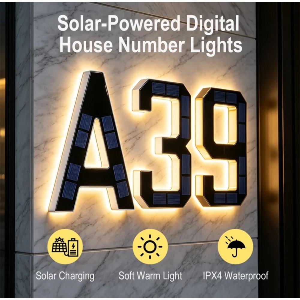 ป้ายเลขที่บ้าน LED พลังงานแสงอ - Decor Lighting Address บทวิจารณ์และราคา