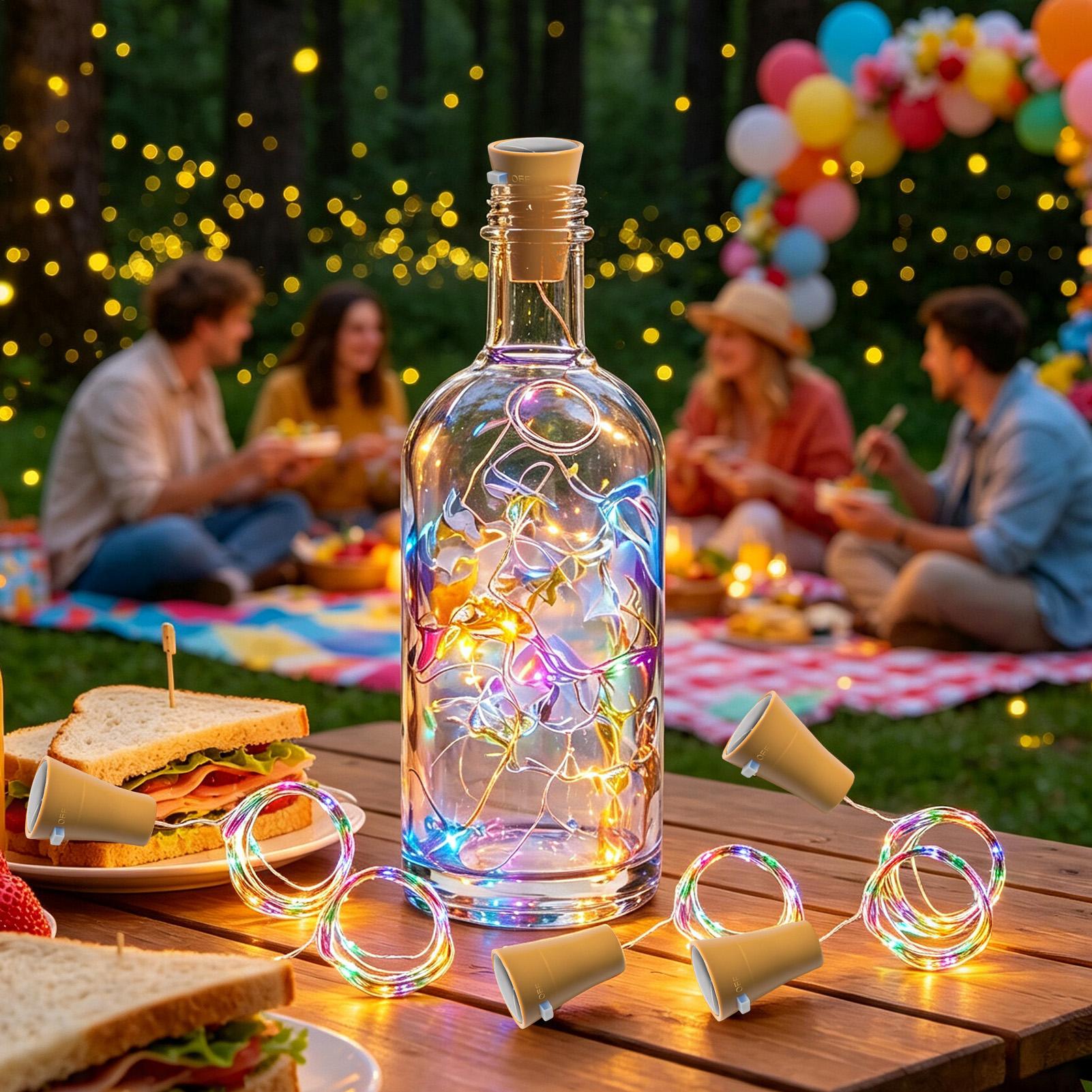 ไฟขวดไวน์พลังงานแสงอาทิตย์ LED - Decor Lighting Cork บทวิจารณ์และราคา