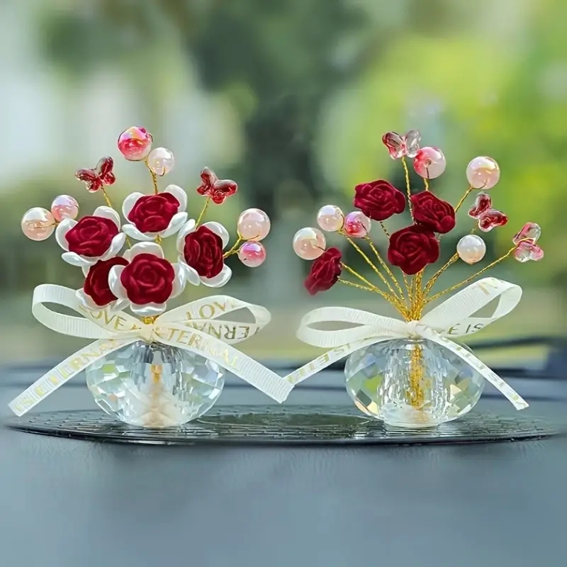 1PC แก้วคริสตัล Rose Dashboard - Lighting Mcqueen Bedroom Decor บทวิจารณ์และราคา