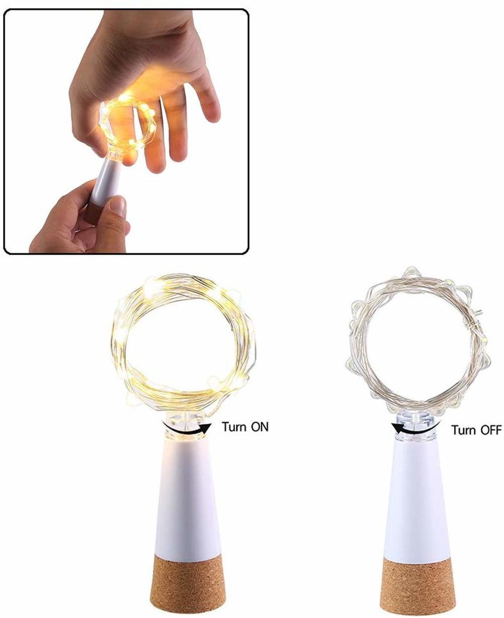 2m 20 LED Cork ขวด Fairy Light - Decor Lighting Cork บทวิจารณ์และราคา