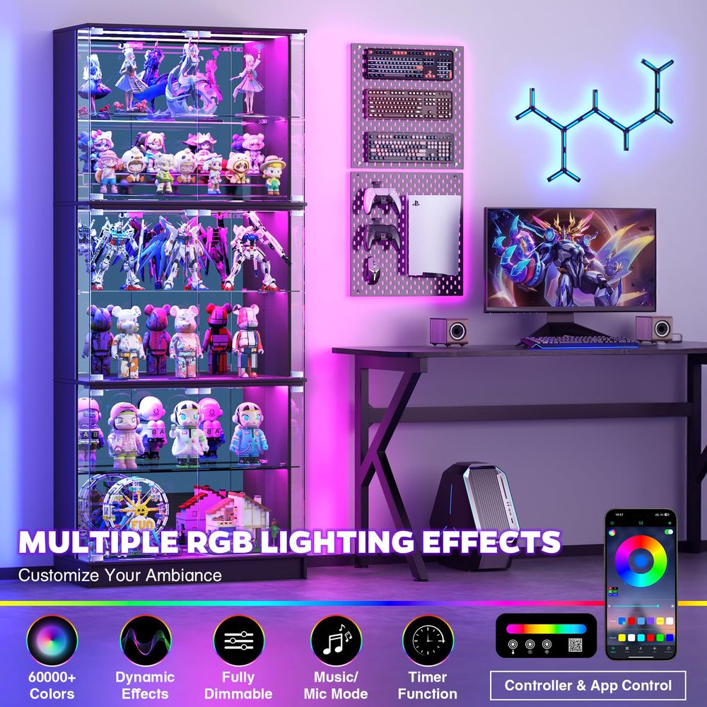 ตู้โชว์กระจก 6 ชั้น สูง 71 นิ้ - Lighting & Home Decor Studio บทวิจารณ์และราคา