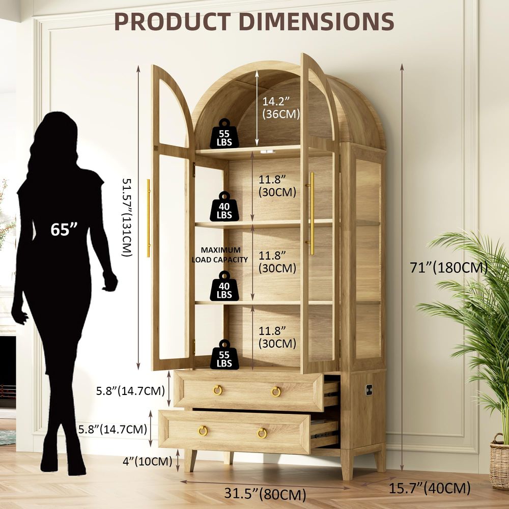 ตู้โชว์ทรงโค้ง 71 ชิ้นพร้อมประ - Lighting & Home Decor Studio บทวิจารณ์และราคา