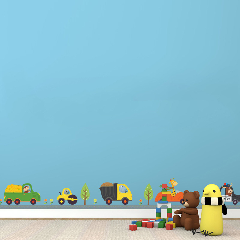 การ์ตูนสัตว์รถสติ๊กเกอร์ติดผนั - Lighting Mcqueen Bedroom Decor บทวิจารณ์และราคา
