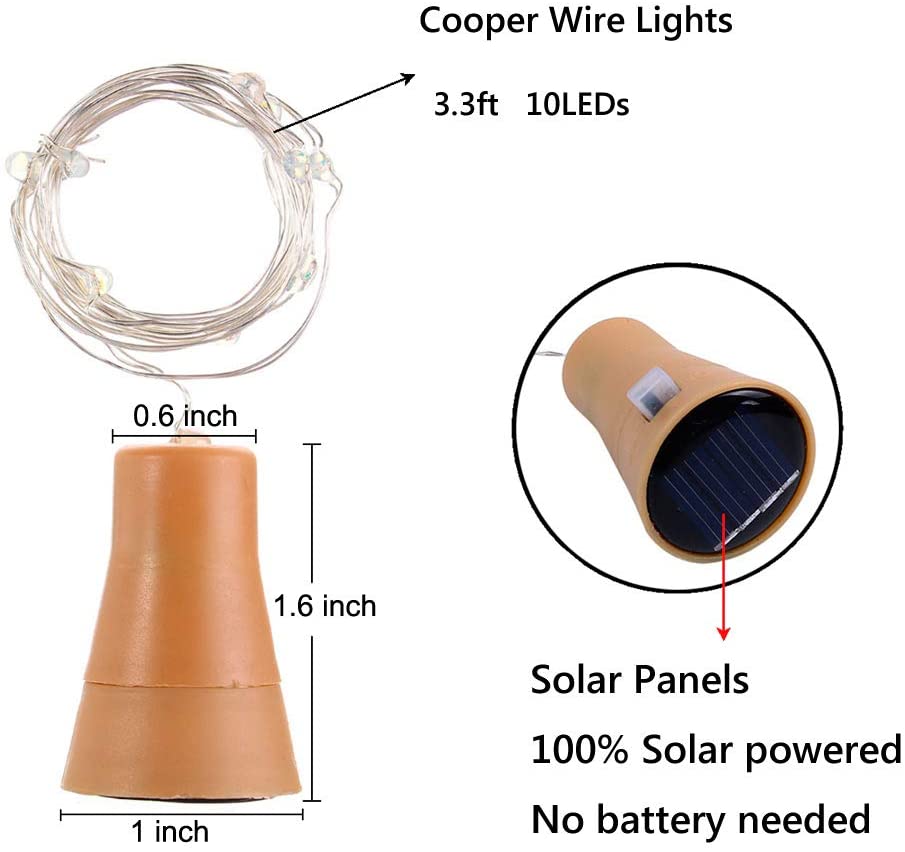 ขวดไวน์พลังงานแสงอาทิตย์ไฟ Led - Decor Lighting Cork บทวิจารณ์และราคา