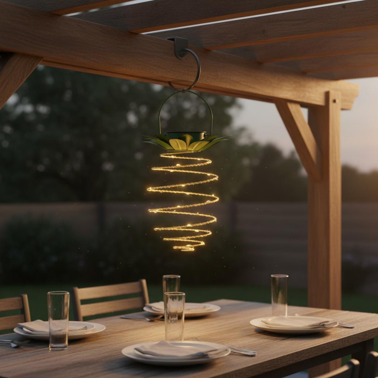 โคมไฟพลังงานแสงอาทิตย์รูปสับปะ - Garden Lighting Decor บทวิจารณ์และราคา