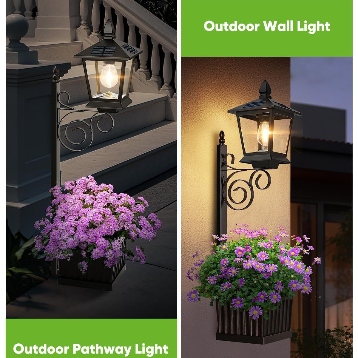 โคมไฟพลังงานแสงอาทิตย์ 2 in 1  - Garden Lighting Decor บทวิจารณ์และราคา