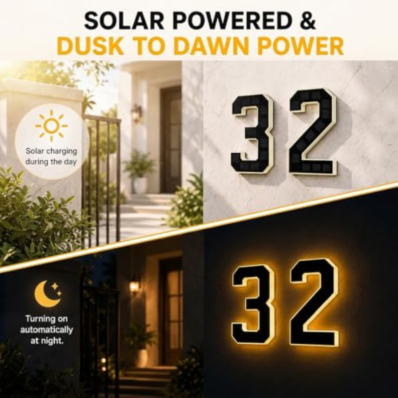 ไฟเลขที่บ้าน LED พลังงานแสงอาท - Decor Lighting Address บทวิจารณ์และราคา
