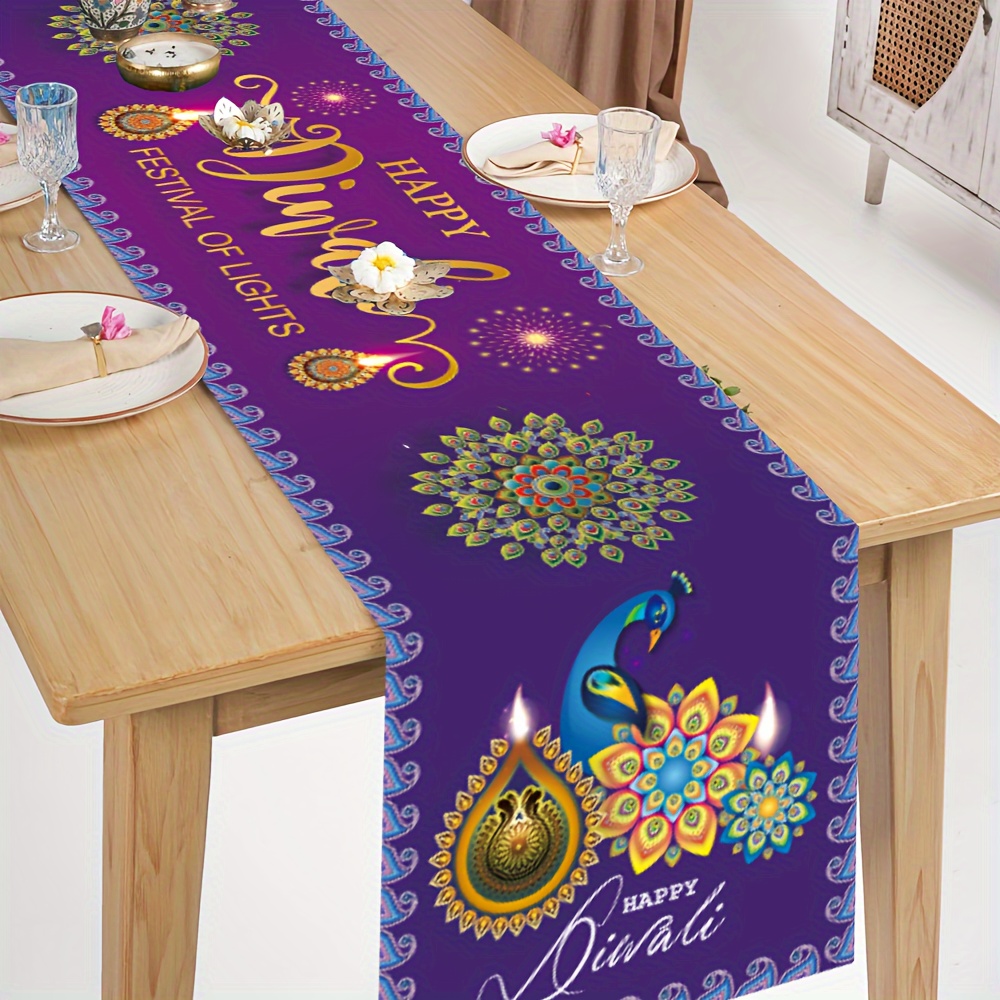 ผ้าปูโต๊ะลินินลายไฟประดับสำหรั - Lighting Decoration For Diwali บทวิจารณ์และราคา