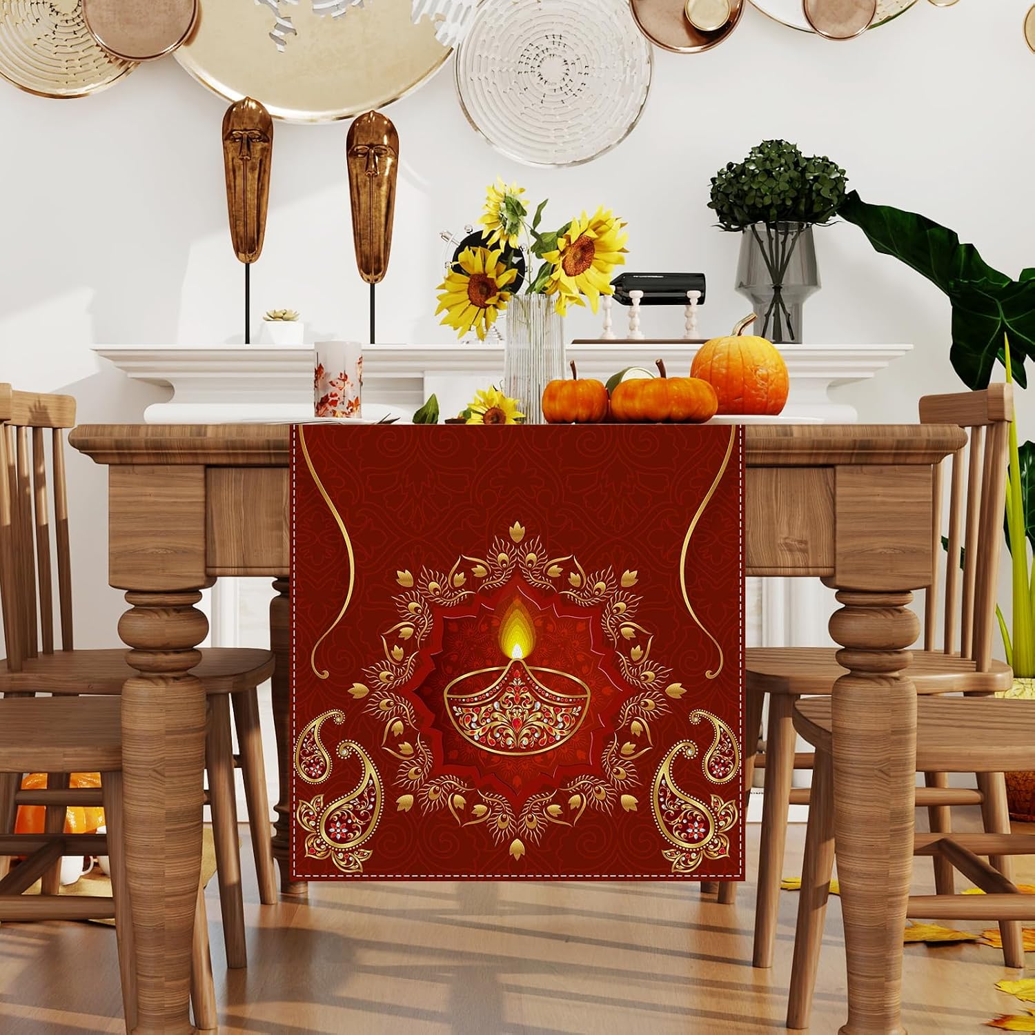ผ้าปูโต๊ะลินินสำหรับเทศกาลดิวา - Lighting Decoration For Diwali บทวิจารณ์และราคา