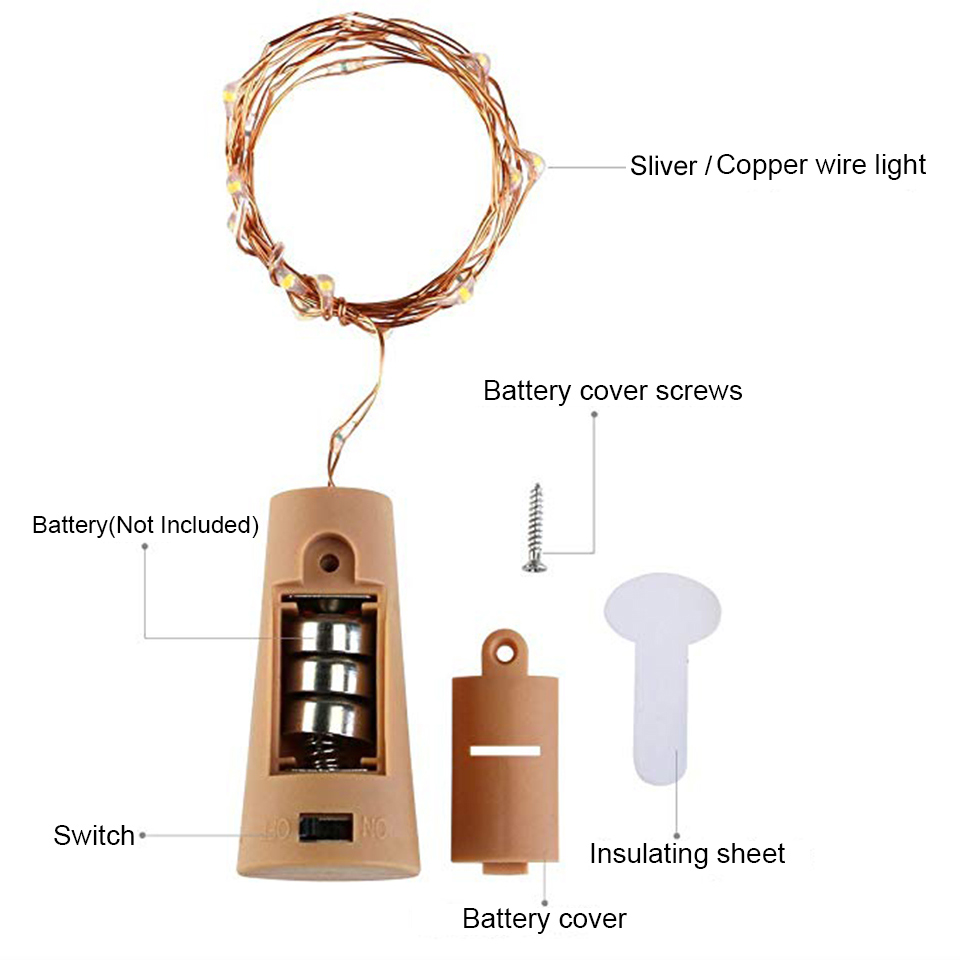 1/3/5/10/20Pcs ขวดไวน์แสง Cork - Decor Lighting Cork บทวิจารณ์และราคา