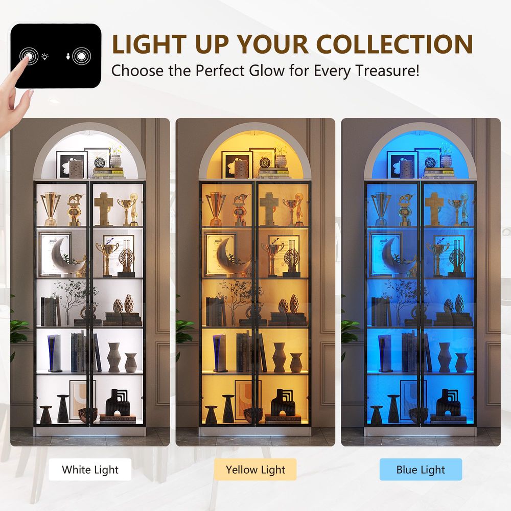 ตู้โชว์พร้อมบานประตูและชั้นวาง - Lighting & Home Decor Studio บทวิจารณ์และราคา