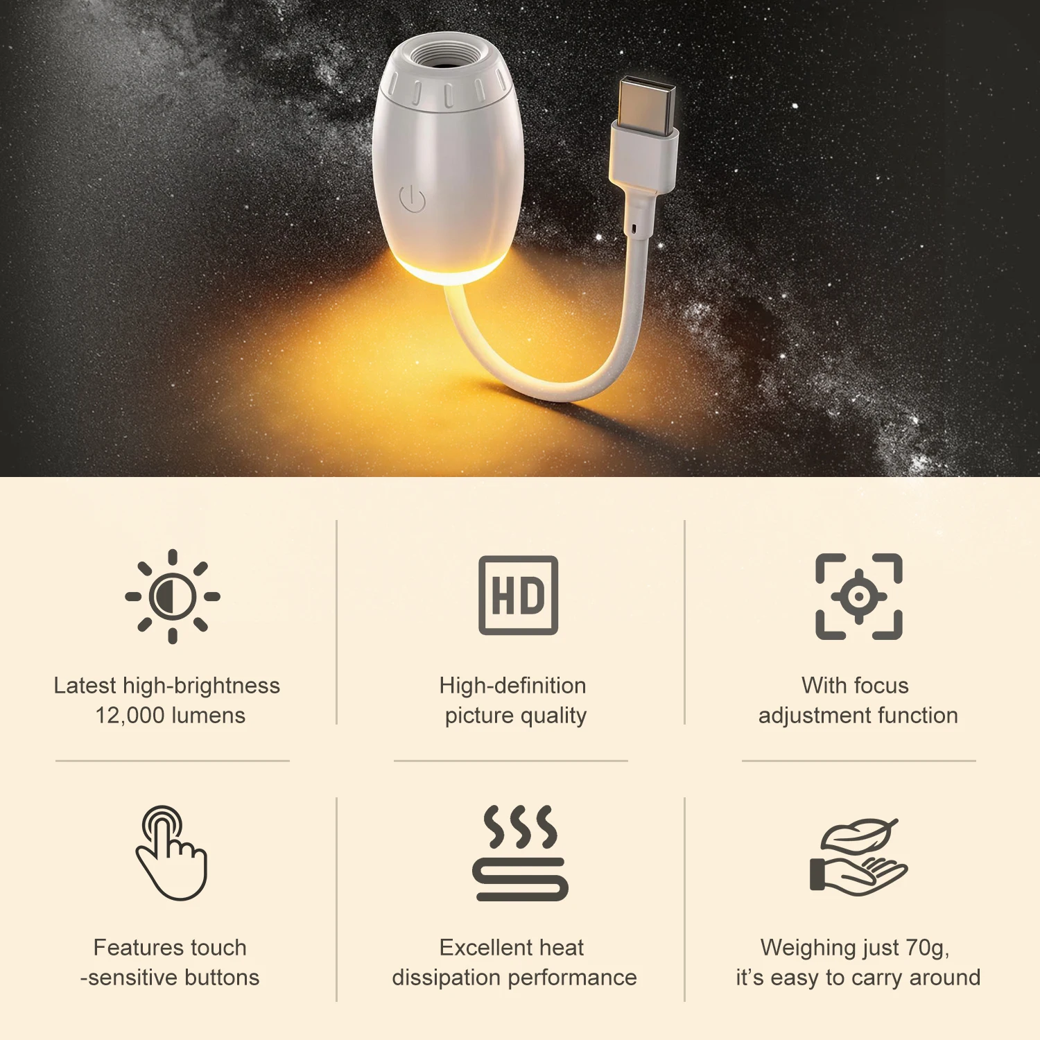 โปรเจคเตอร์ดาวจักรวาลขนาดเล็ก  - Star Projector Night บทวิจารณ์และราคา