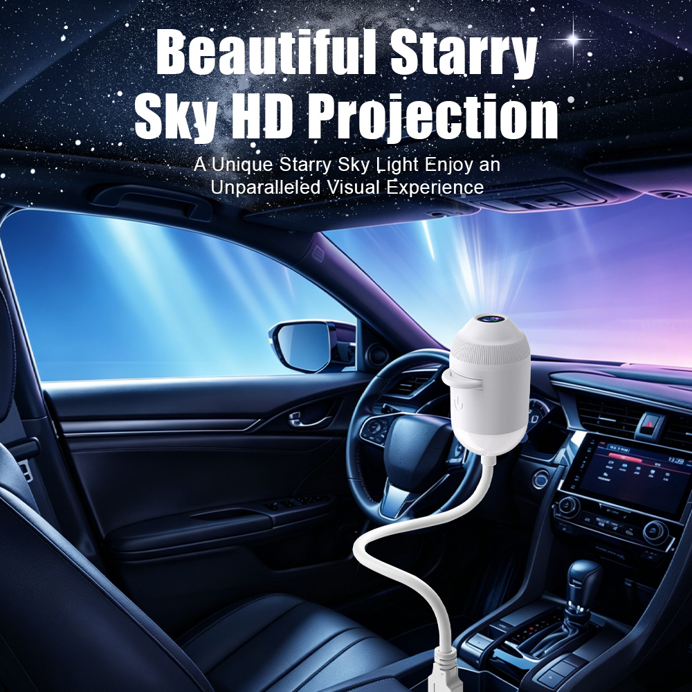 ไฟโปรเจคเตอร์ดาว USB สำหรับรถย - Star Projector Night บทวิจารณ์และราคา